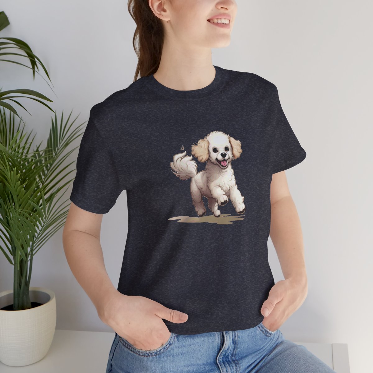 Playful Puppers Poodle - Men's Tee - lifestyle