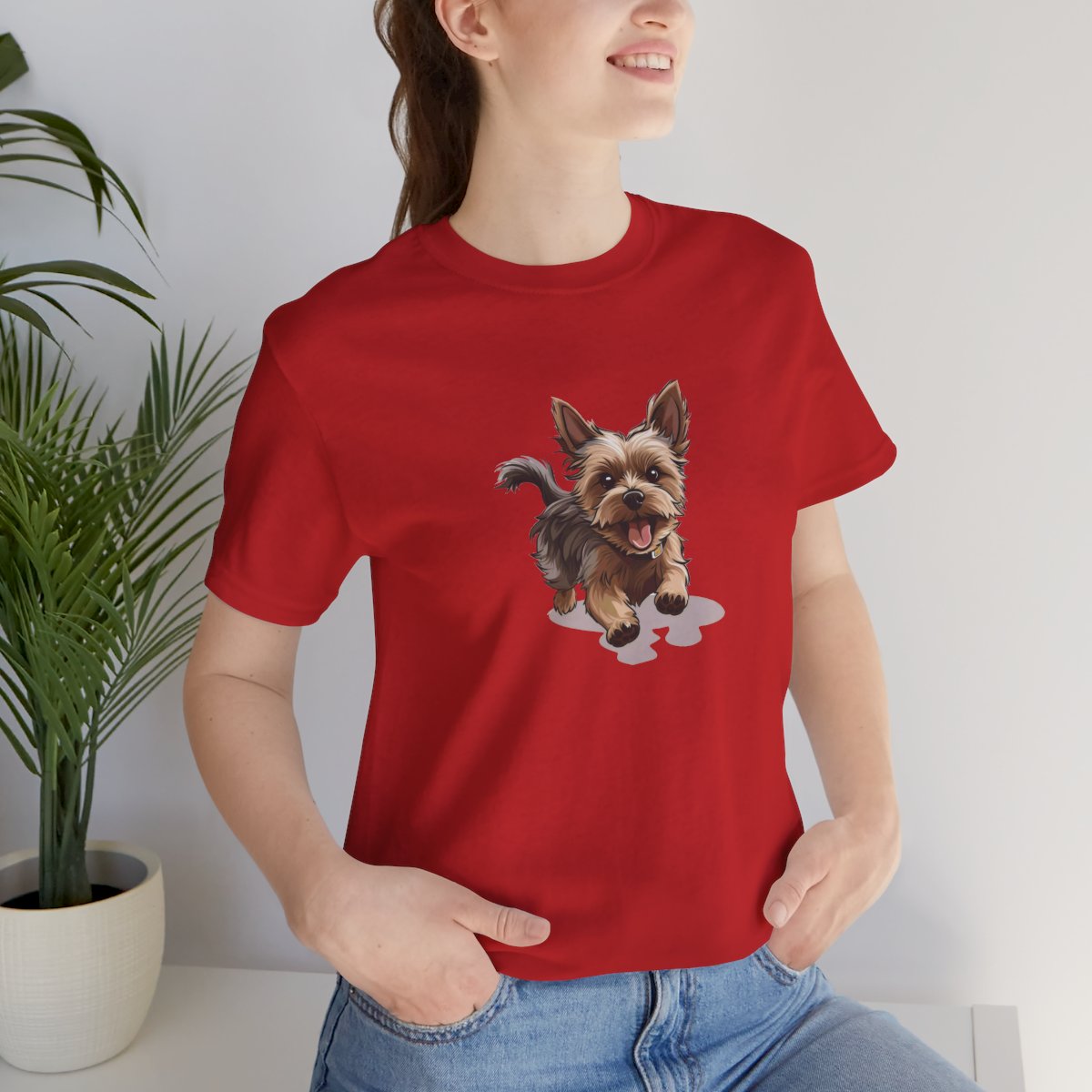 Playful Puppers Yorkshire Terrier - Men's Tee - lifestyle