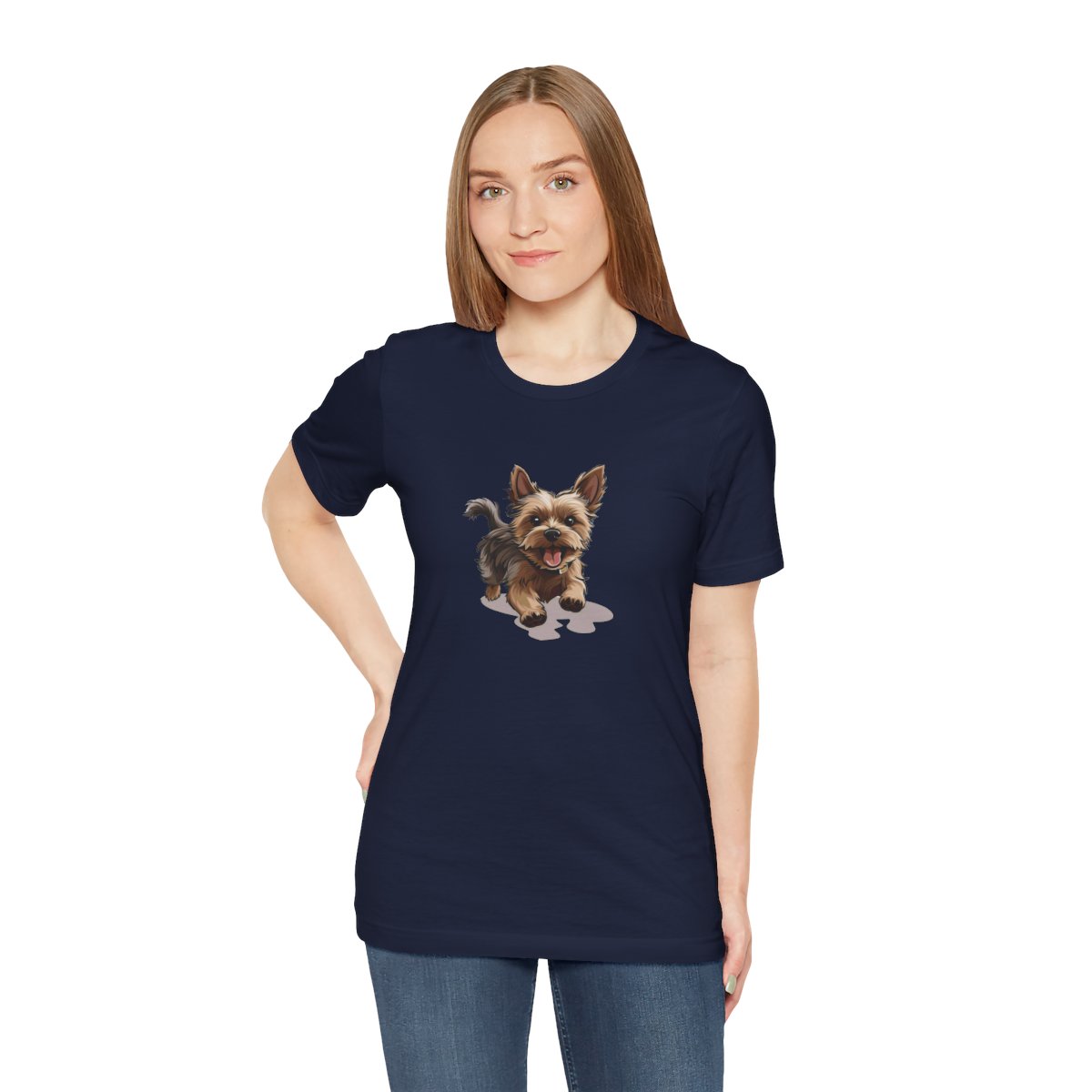 Playful Puppers Yorkshire Terrier - Men's Tee - person3