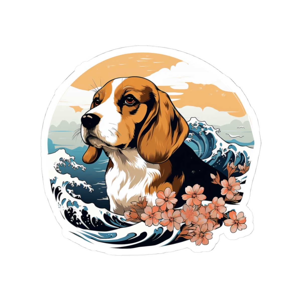 Aloha Beagle - Sticker