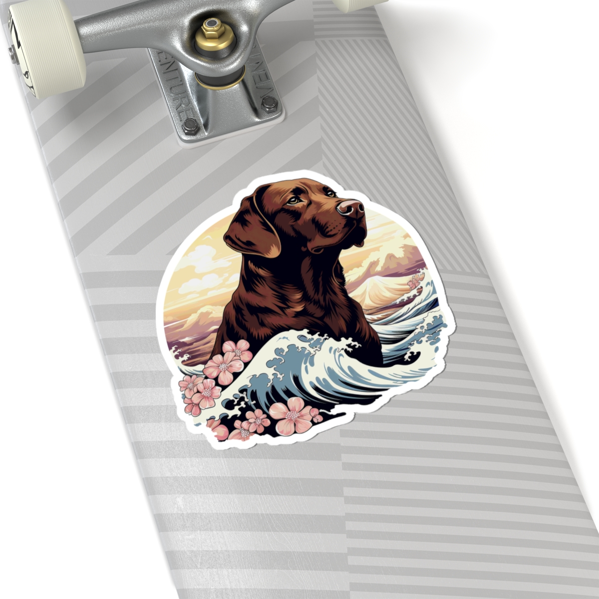 Aloha Chocolate Labrador Retriever - Sticker - context