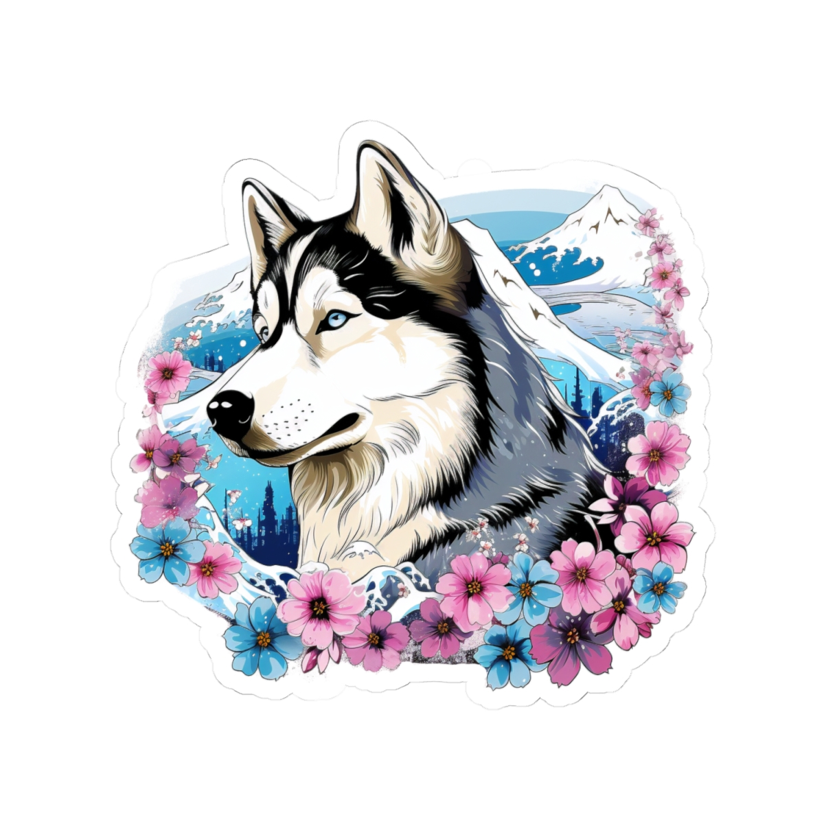 Aloha Husky - Sticker