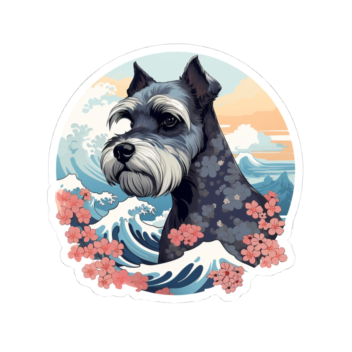 Aloha Miniature Schnauzer - Sticker