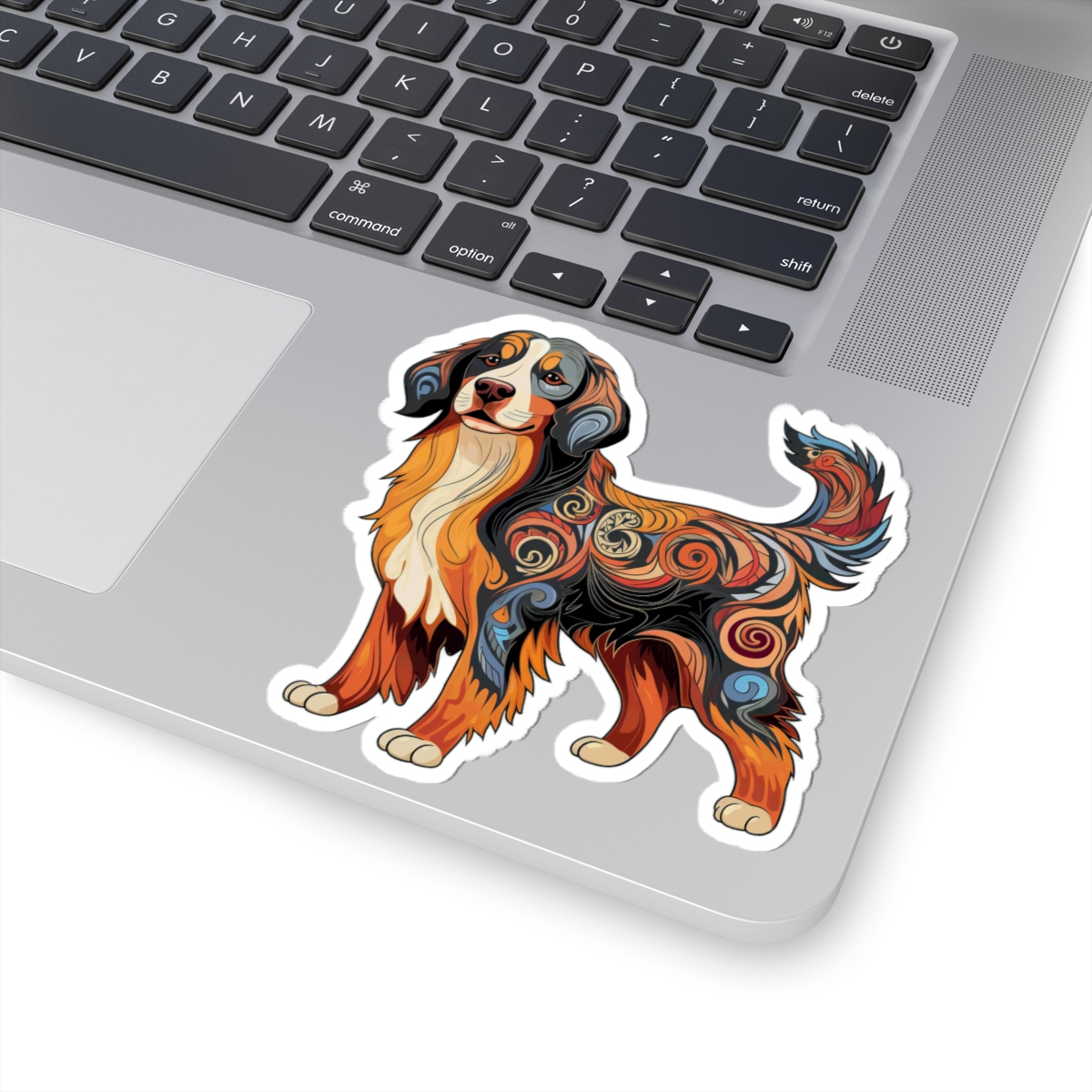 Art Nouveau Bernese Mountain Dog - Sticker - context