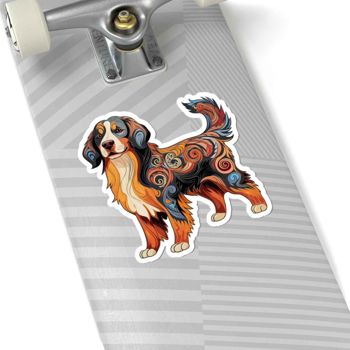 Art Nouveau Bernese Mountain Dog - Sticker - context