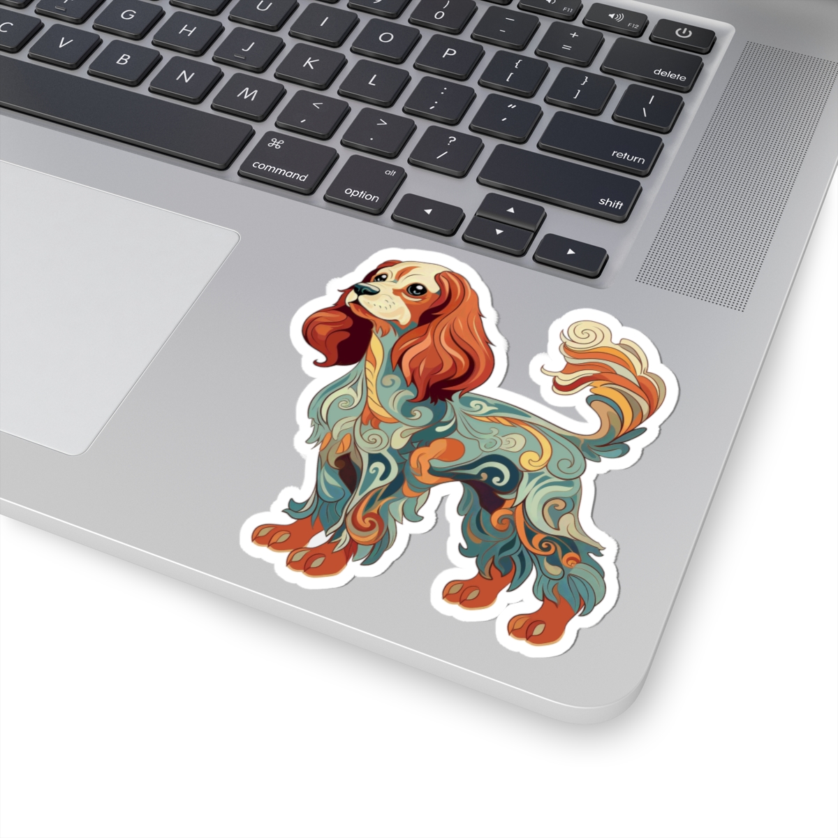 Art Nouveau Cavalier King Charles - Sticker - context