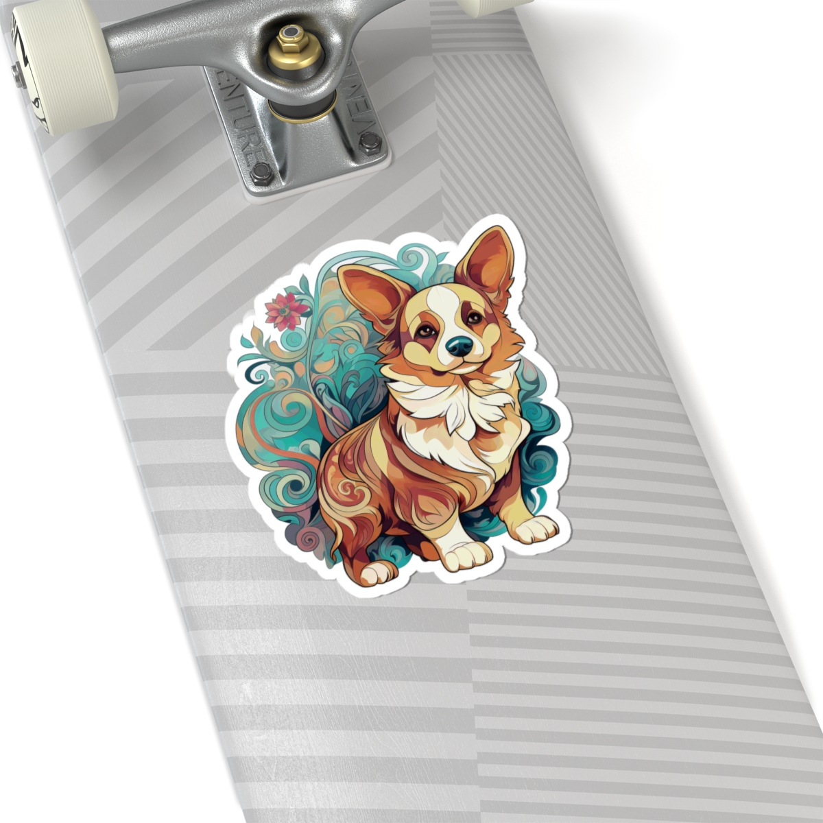 Art Nouveau Corgi - Sticker - context