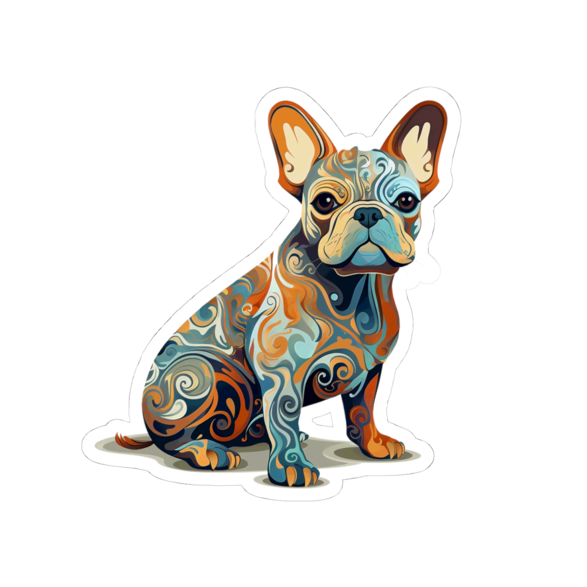 Art Nouveau French Bulldog - Sticker