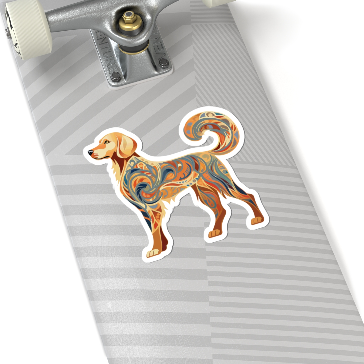 Art Nouveau Golden Retriever - Sticker - context