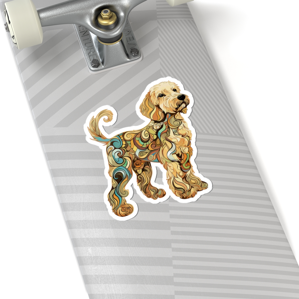Art Nouveau Goldendoodle - Sticker - context