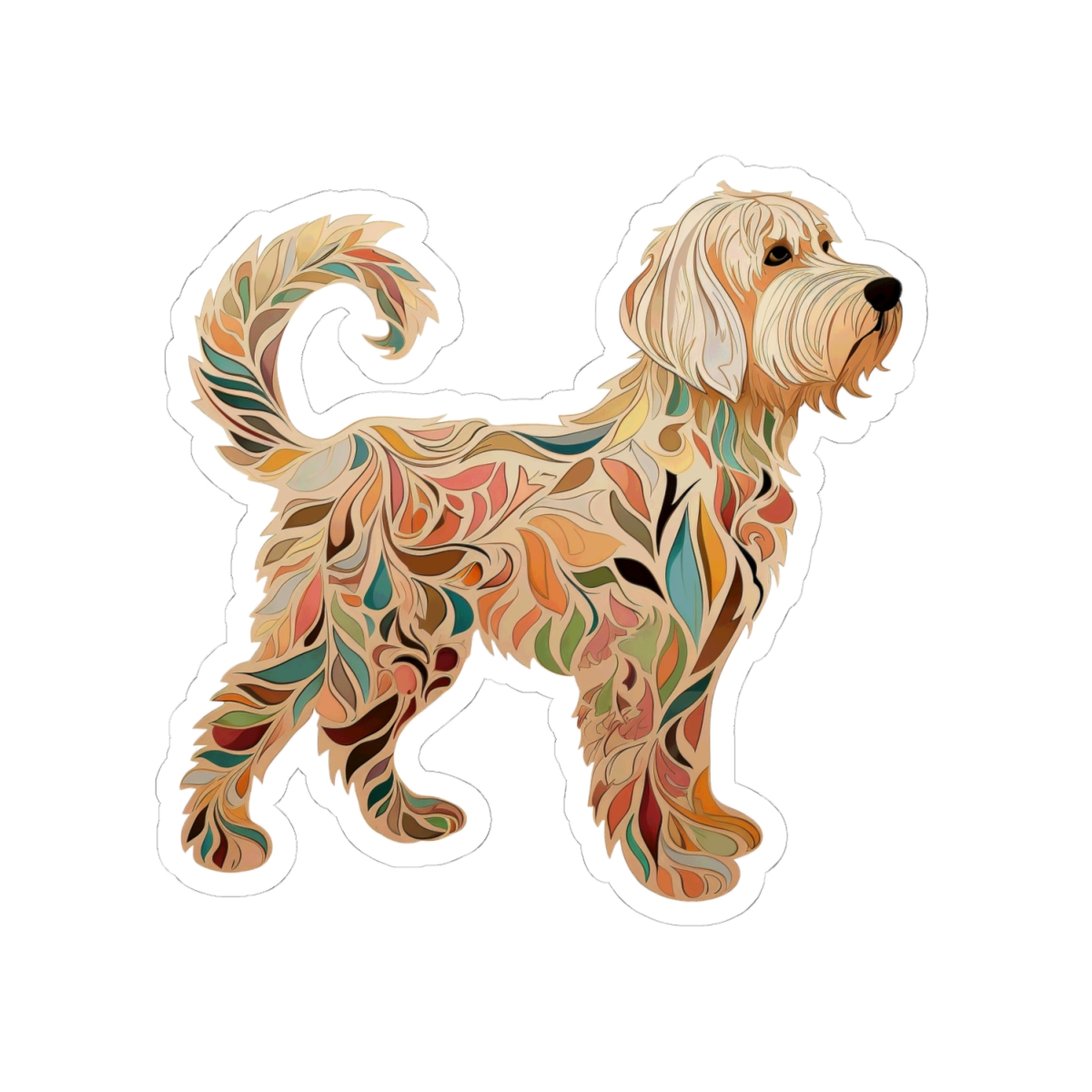 Art Nouveau Labradoodle - Sticker
