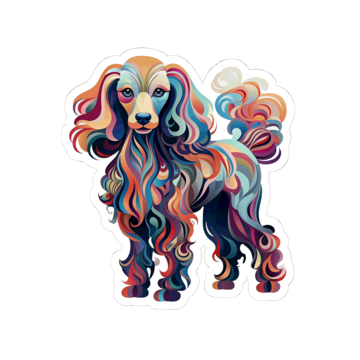 Art Nouveau Poodle - Sticker
