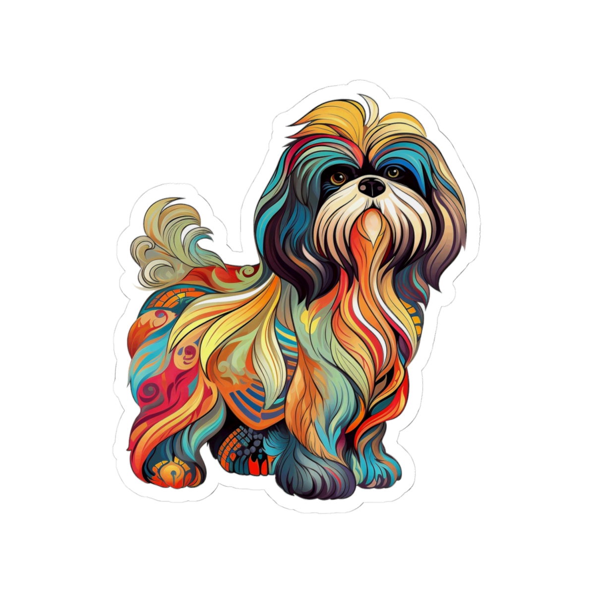 Art Nouveau Shih Tzu - Sticker
