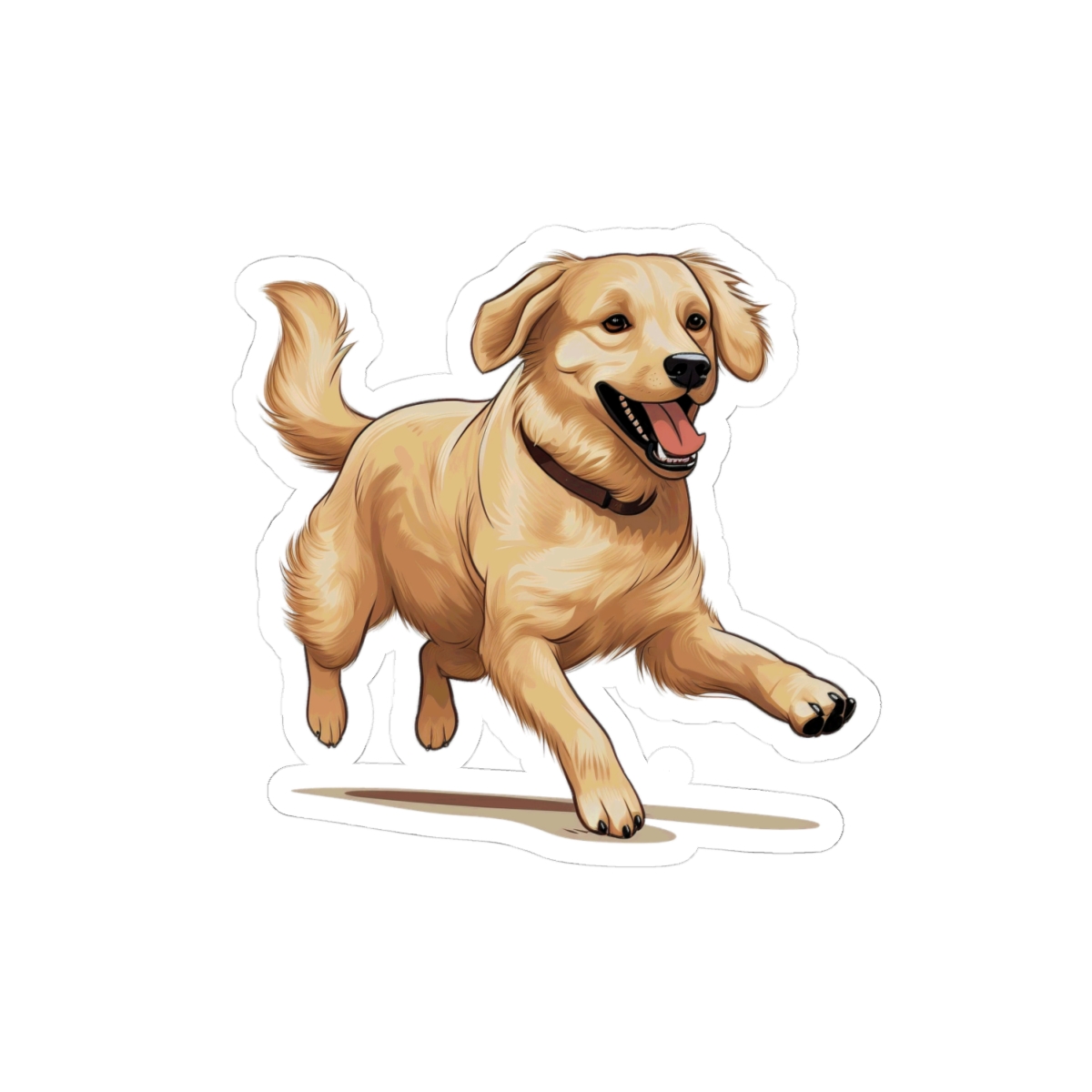 Playful Puppers Golden Retriever - Sticker