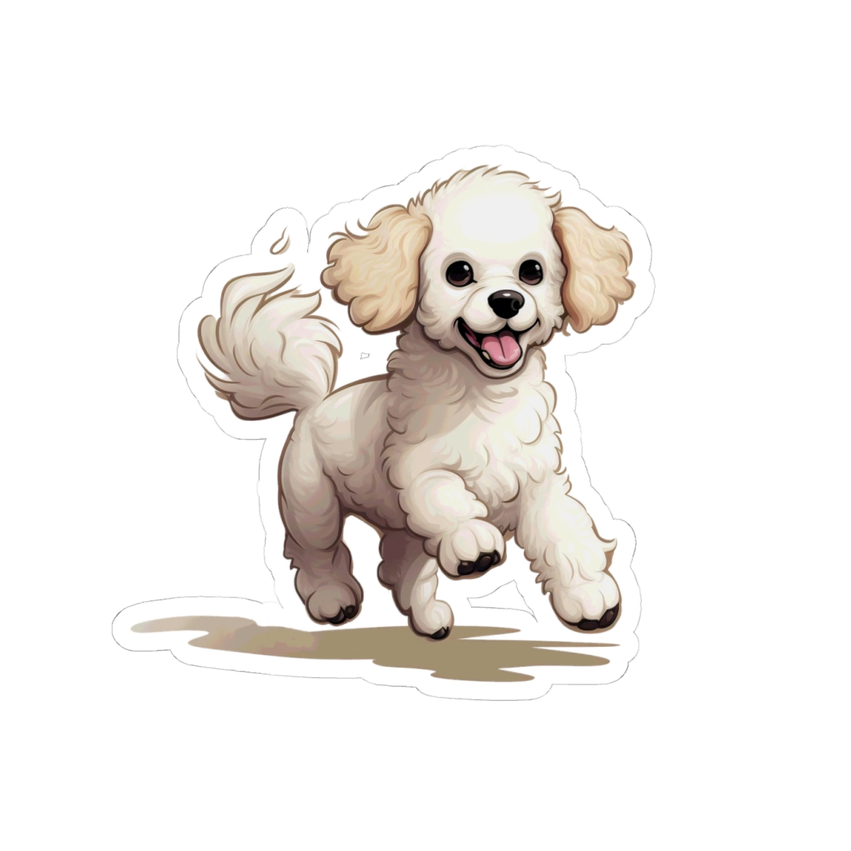 Playful Puppers Poodle - Sticker